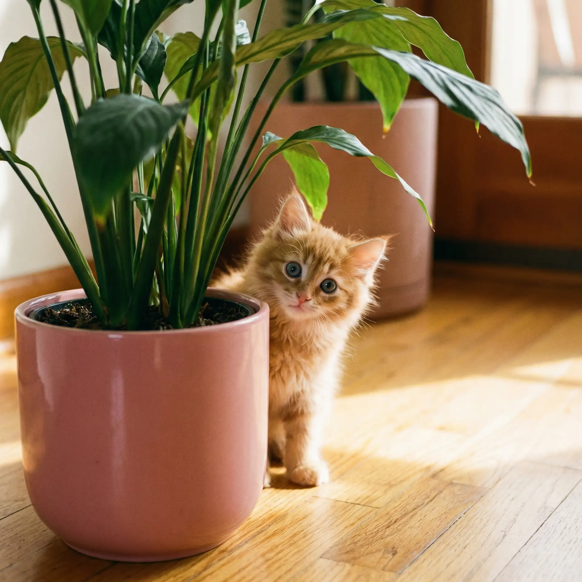 小猫从花盆后探头 - 香肠派对游戏玩法